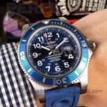 Perfect Replica Breitling Superocean Blue Dial Stainless Steel Case 43mm Watch